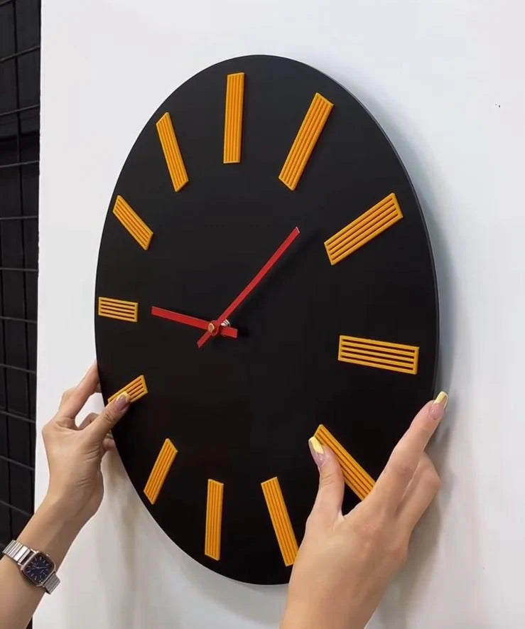 Black Aura Clock | Premium Acrylic Material |